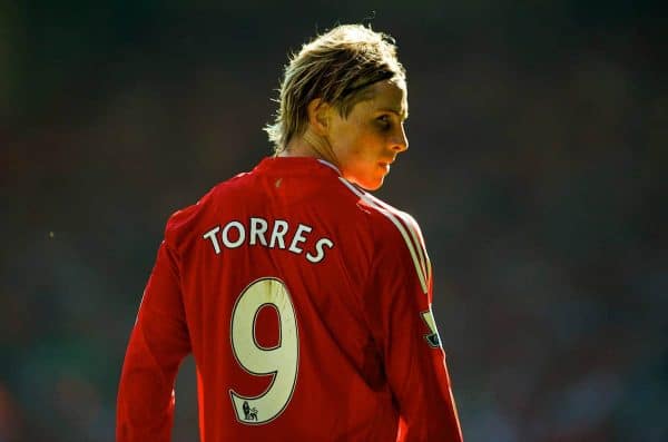 Nameset Torres 9 Liverpool Chelsea Premier League 2007-2013 white
