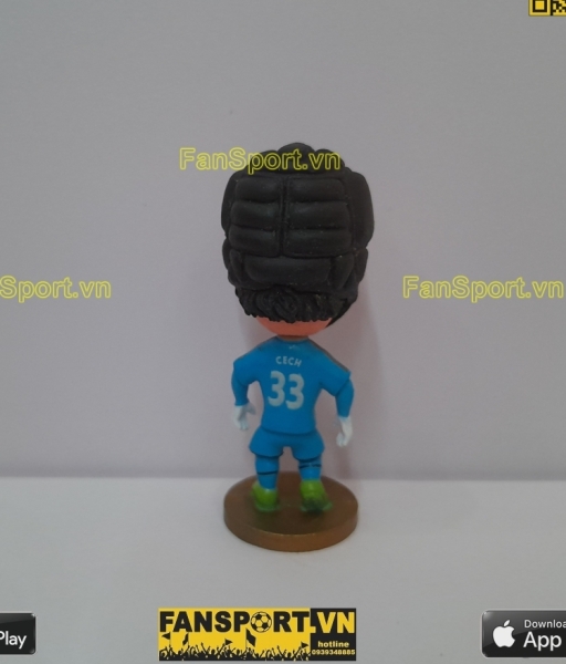 Tượng thủ môn Petr Cech 33 Arsenal 2015 2016 away blue soccerwe