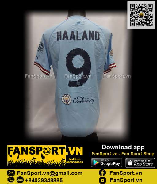 Áo đấu Haaland 9 Manchester City 2022 2023 home shirt jersey Puma