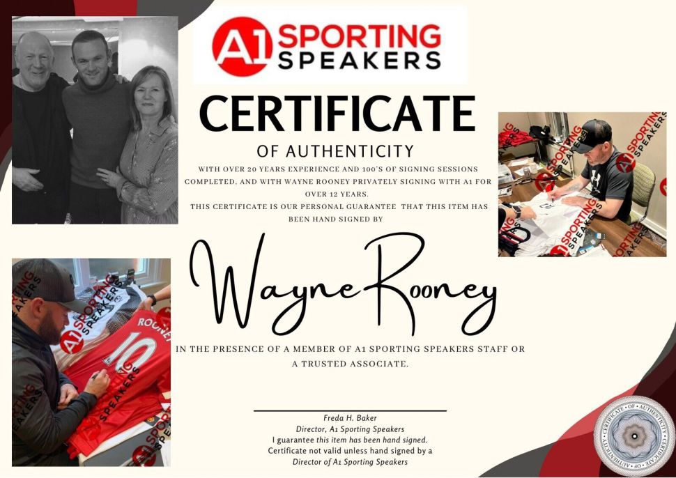 Giày chữ ký Wayne Rooney Manchester United & England shoes COA signed