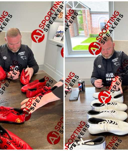Giày chữ ký Wayne Rooney Manchester United & England shoes COA signed