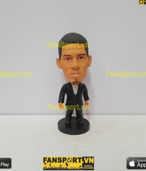 Tượng Chris Smalling Manchester United England soccerwe black kit vest