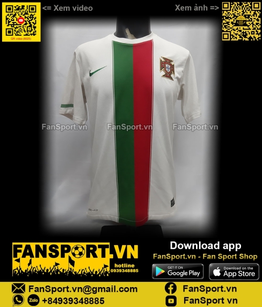 Áo đấu Portugal 2010 2011 2012 away shirt jersey white 376896 Nike