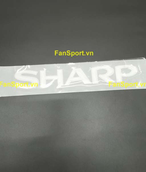 Logo tài trợ SHARP white Manchester United 1982-1999 home shirt