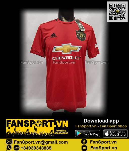 Áo Bruno Fernandes 18 Manchester United 2019 2020 home shirt jersey