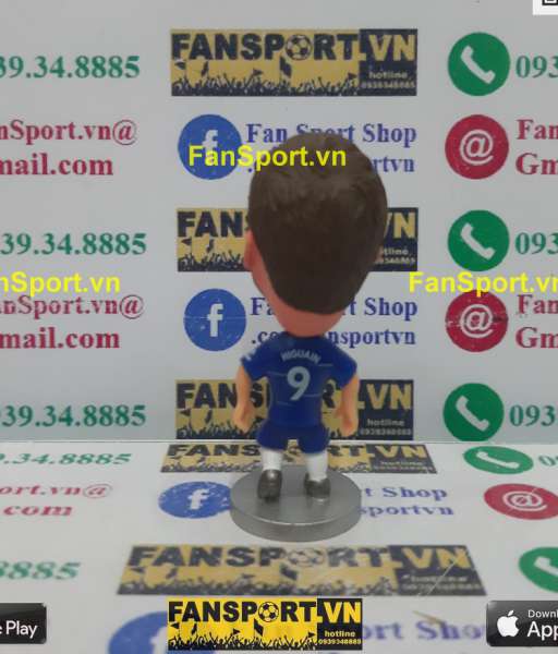 Tượng Gonzalo Higuain 9 Chelsea 2018 2019 home blue soccerwe