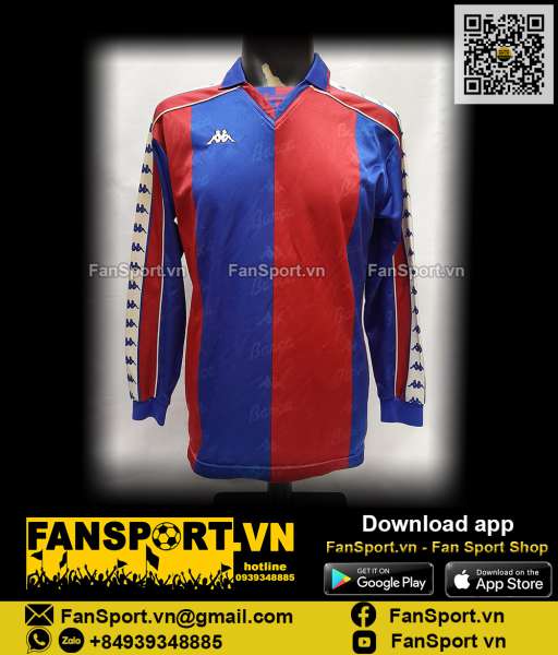 Áo đấu Barcelona 1992 1993 1994 1995 home shirt jersey red blue Kappa