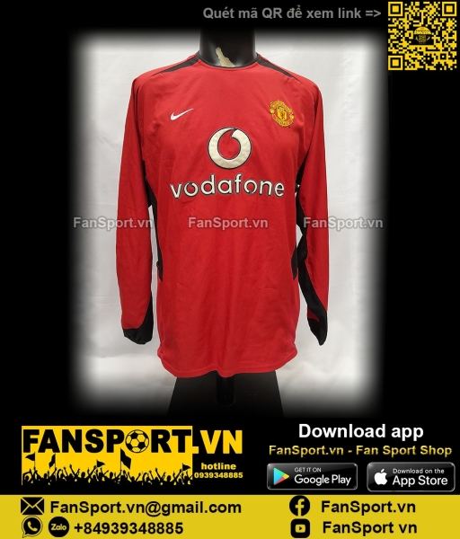 Áo đấu Manchester United 2002 2003 2004 home shirt jersey 184948 Nike