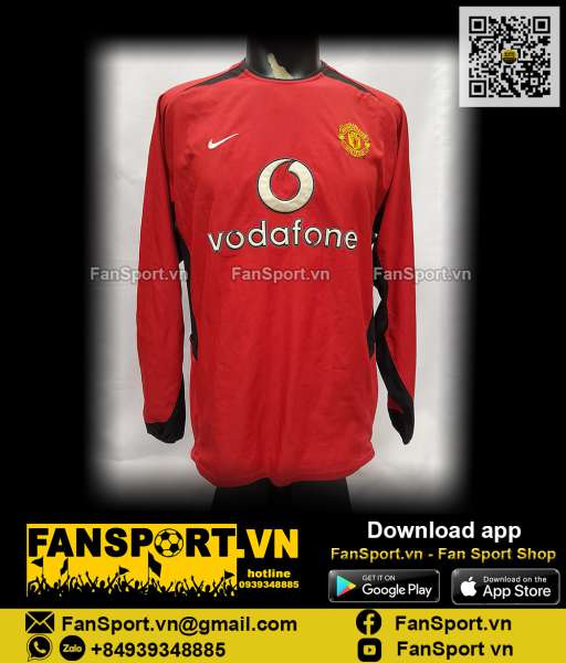 Áo đấu Manchester United 2002 2003 2004 home shirt jersey 184948 Nike