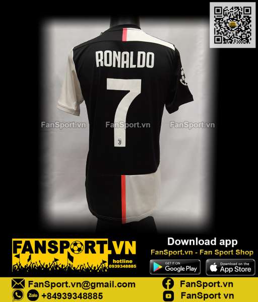 Áo đấu Ronaldo 7 Juventus 2019-2020 home shirt jersey DW5455 BNWT