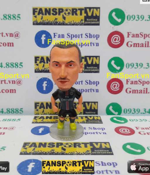 Tượng Zlatan Ibrahimovic 10 PSG 2015-2016 home blue soccerwe