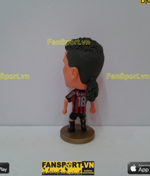 Tượng Roberto Baggio 18 AC Milan 1995 1996 1997 home red black kodoto