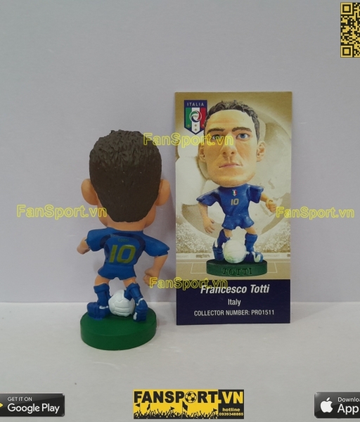 Tượng Francesco Totti 10 Italia 2005 2006 home blue corinthian PRO1511