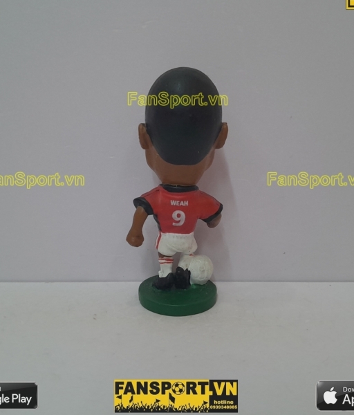 Tượng George Weah 9 AC Milan 1998 1999 2000 home PRO058 corinthian