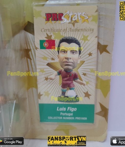 Tượng Luis Figo 7 Portugal 2006 2007 2008 home red corinthian PRO1609
