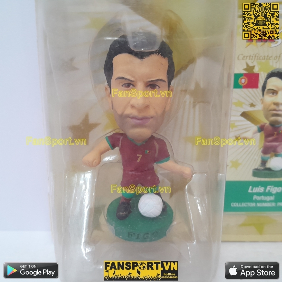 Tượng Luis Figo 7 Portugal 2006 2007 2008 home red corinthian PRO1609