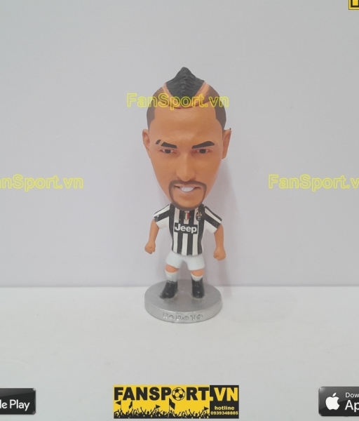 Tượng Arturo Vidal 23 Juventus 2013 2014 home white black kodoto