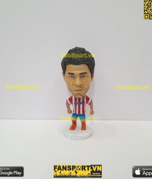Tượng Diego Costa 19 Atletico Madrid 2013 2014 home white red kodoto