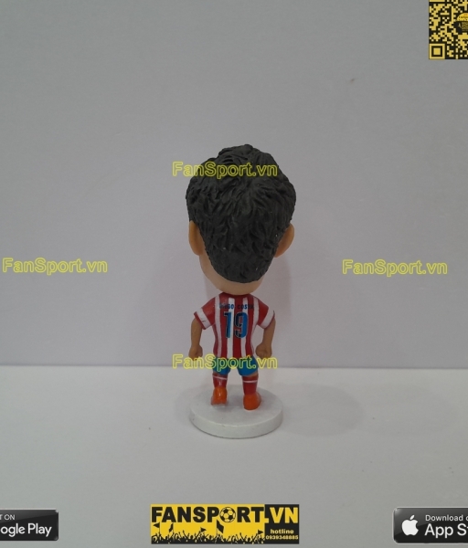 Tượng Diego Costa 19 Atletico Madrid 2013 2014 home white red kodoto