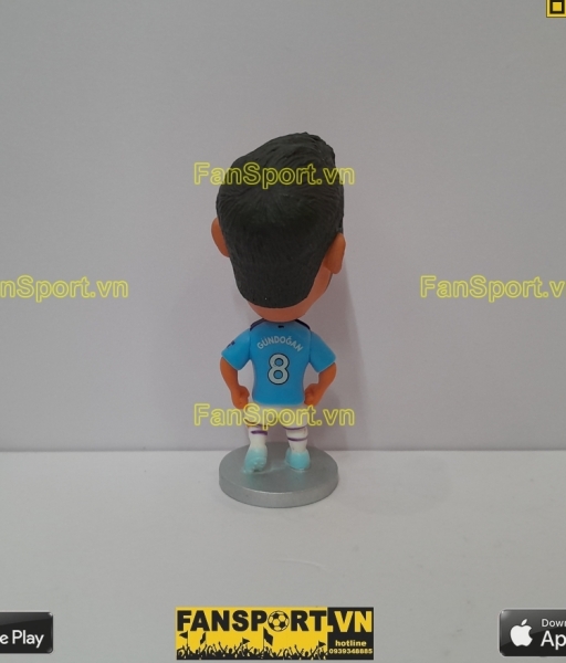 Tượng Ilkay Gundogan 8 Manchester City 2019-2020 home blue soccerwe