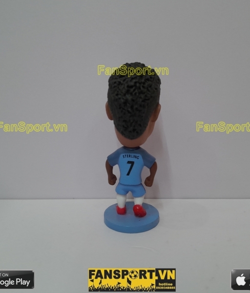 Tượng Raheem Sterling 7 Manchester City 2016 2017 home blue soccerwe