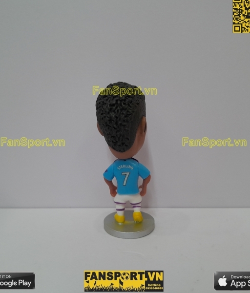 Tượng Raheem Sterling 7 Manchester City 2019 2020 home blue soccerwe