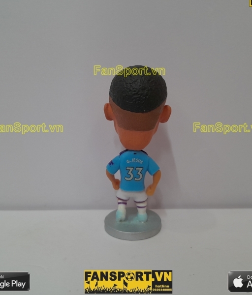 Tượng Gabriel Jesus 33 Manchester City 2019 2020 home blue soccerwe