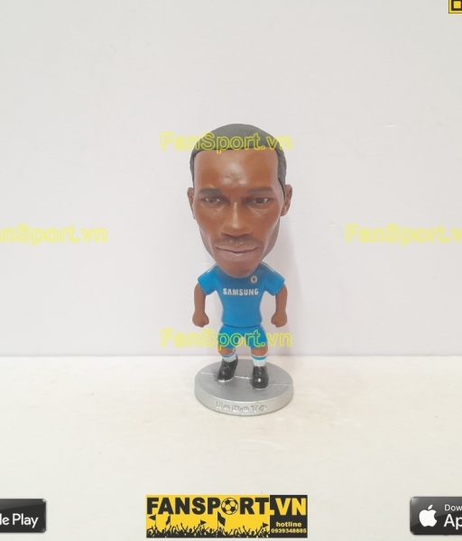 Tượng cầu thủ Didier Drogba 11 Chelsea 2013-2014 home blue kodoto