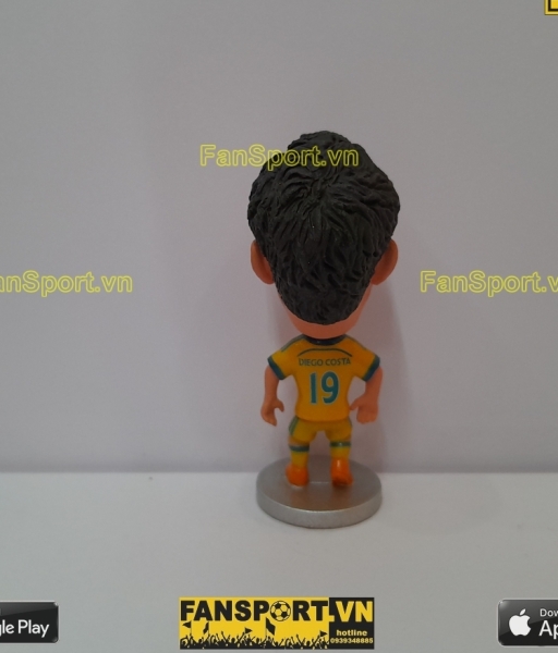 Tượng cầu thủ Diego Costa 19 Chelsea 2014 2015 away yellow kodoto