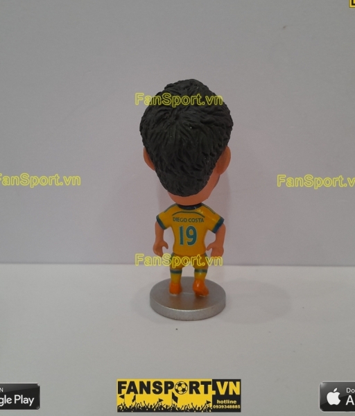 Tượng cầu thủ Diego Costa 19 Chelsea 2014 2015 away yellow kodoto
