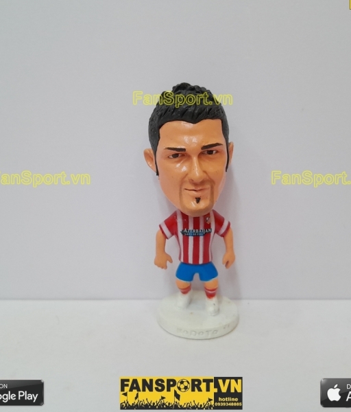 Tượng David Villa 9 Atletico Madrid 2013 2014 home white red kodoto