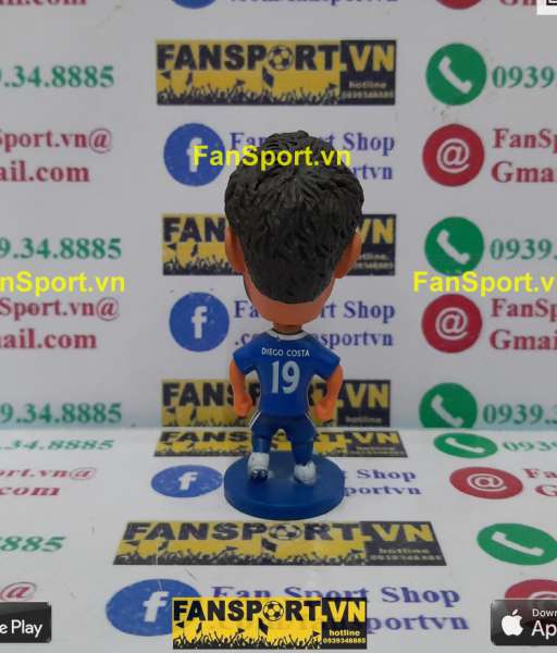 Tượng Diego Costa 19 Chelsea 2016 2017 home blue soccerwe