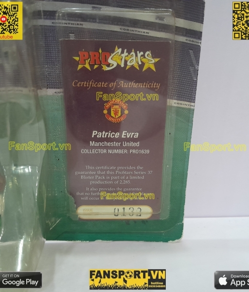 Tượng Evra 3 Manchester United 2007 2008 2009 corinthian PRO1639 0132