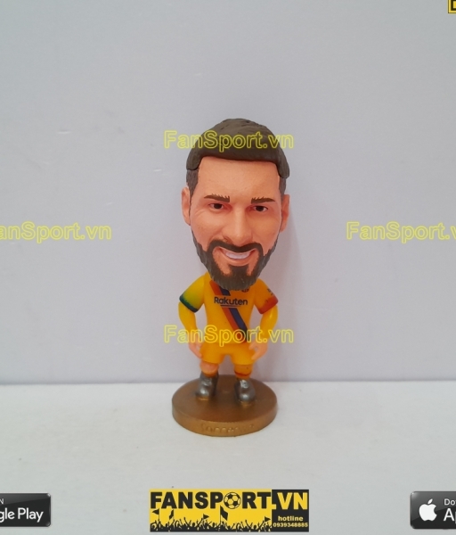 Tượng Lionel Messi 10 Barcelona 2019 2020 away yellow soccerwe