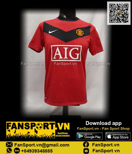 Áo đấu Ferdinand Manchester United 2009-2010 home shirt jersey 355091