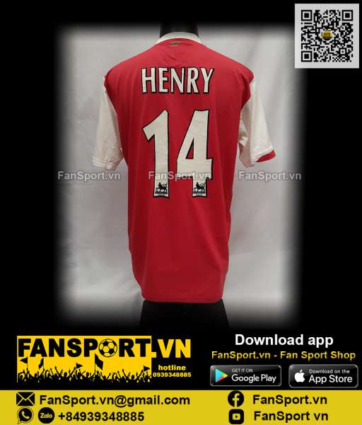 Áo đấu Henry Arsenal 2006 2007 2008 home shirt jersey red 146769 Nike
