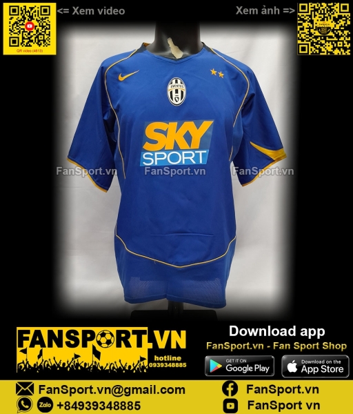 Áo đấu Juventus 2004-2005 away shirt jersey blue 118756 Nike