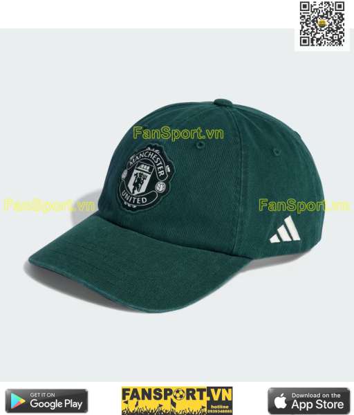 Nón Manchester United 2023 2024 green cap hat Adidas IM2072