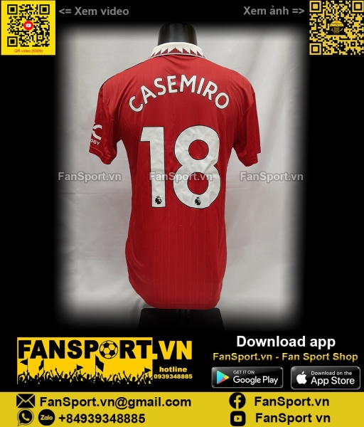 Áo đấu Casemiro 18 Manchester United 2022 2023 shirt jersey red H13881