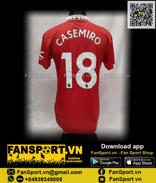 Áo đấu Casemiro 18 Manchester United 2022 2023 shirt jersey red H13881