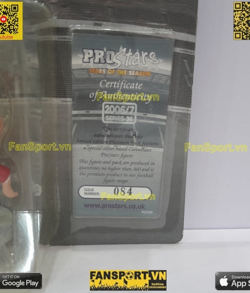 Tượng Vidic 15 Manchester United 2006 2007 corinthian PP1569 platinum