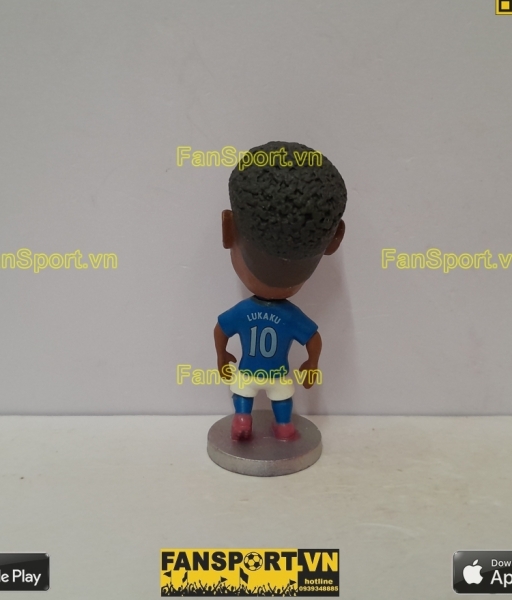 Tượng Romelu Lukaku 10 Everton 2014 2015 home blue soccerwe