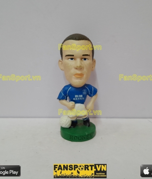 Tượng Wayne Rooney 18 Everton 2002 2003 home blue corinthian PRO798