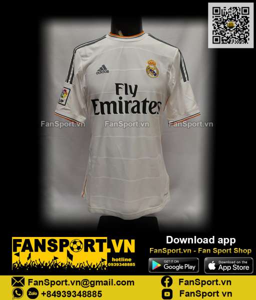 Áo đấu Real Madrid 2013 2014 home shirt jersey white Z29356 Adidas