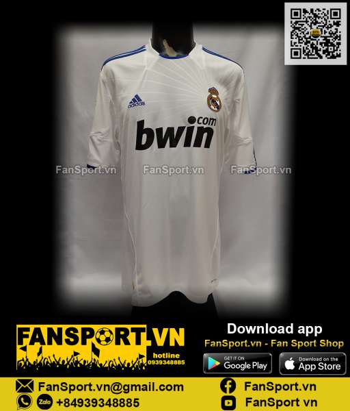 Áo đấu Ronaldo 7 Real Madrid 2010 2011 home shirt jersey P96163 Adidas