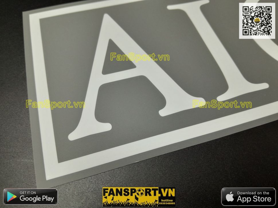 Decal white AIG sponsor logo player issue domestic version official