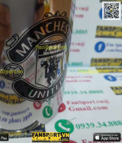 Ly nước Manchester United cup grey glass ManUtd water