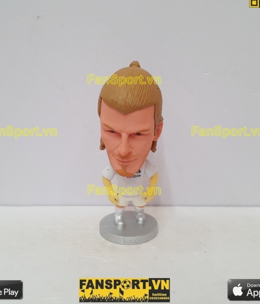 Tượng David Beckham 7 Real Madrid 2004-2005 home white soccerwe