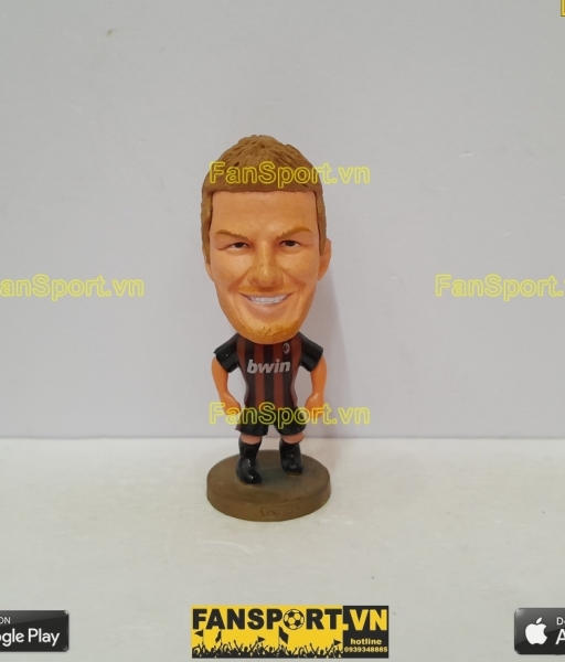 Tượng cầu thủ David Beckham 32 AC Milan 2008 2009 home soccerwe