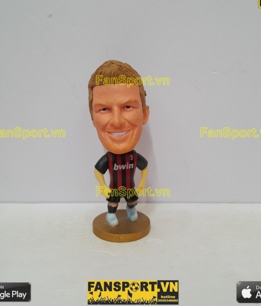 Tượng cầu thủ David Beckham 32 AC Milan 2008 2009 home soccerwe